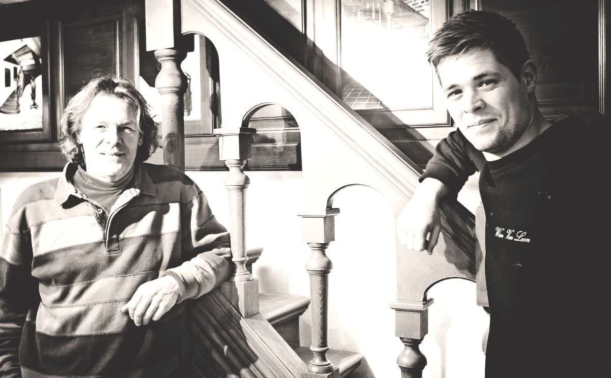 Trappenmaker Wim Van Loon en vader Marc Van Loon, één van de beste trappenmakers van België